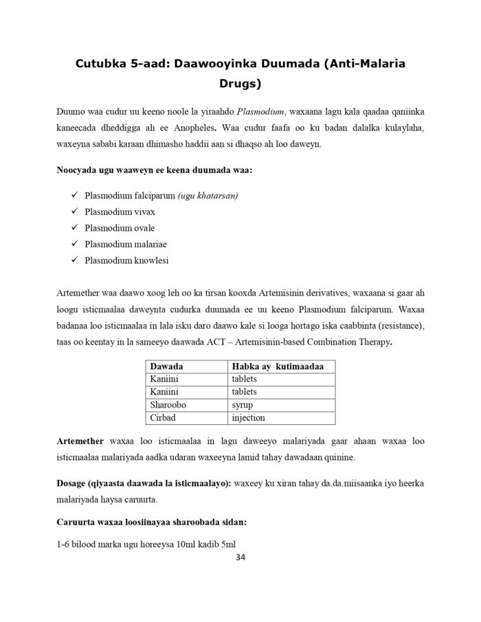 Pharmacology Book Af Somali Barashada Dawada page 0035